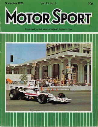 MOTOR SPORT 1975 NOV - MINIs, JAG XJ, FERRARI 312, ESPRIT & ECLAT